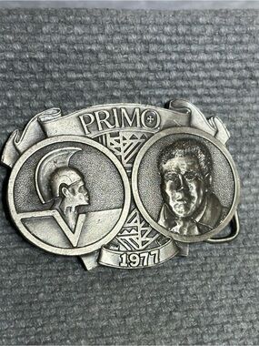 PRIMO 1977 Pewter Vintage Limited Edition Commemorative Belt Buckle # 363/2000